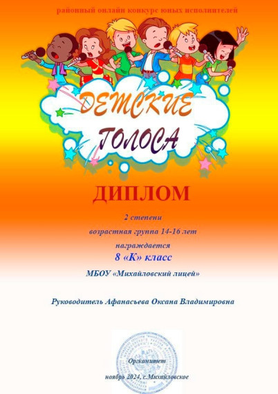 Онлайн-конкурс юных исполнителей «Детские голоса».